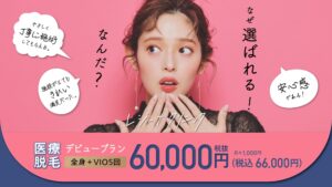 レジーナクリニックの全身医療脱毛60,000円