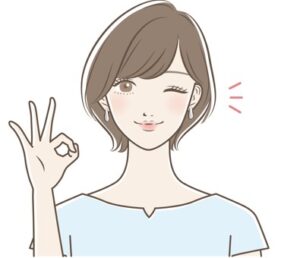 OKしている女性